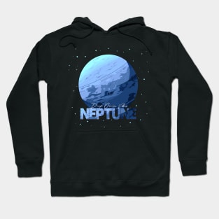 Neptune Planet Logo, Astronomy Space Exploration Art Hoodie